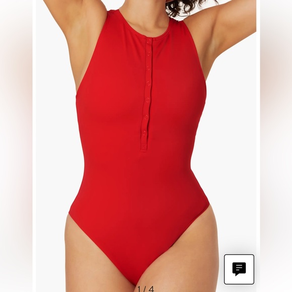 Andie Other - Andie Malibu One in cherry red size large with snap down front